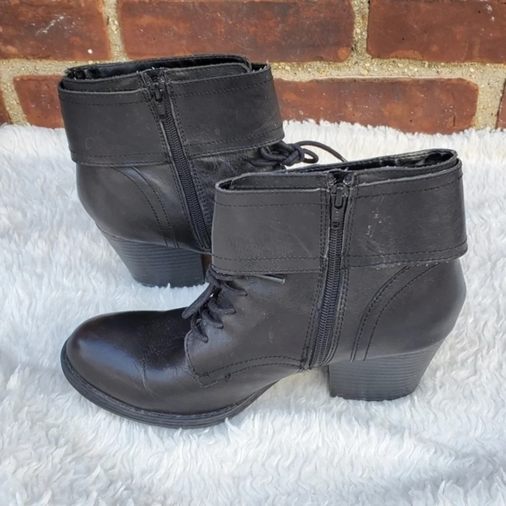 Bøc leather faux tie Ankle boots 9 - Picture 2 of 12